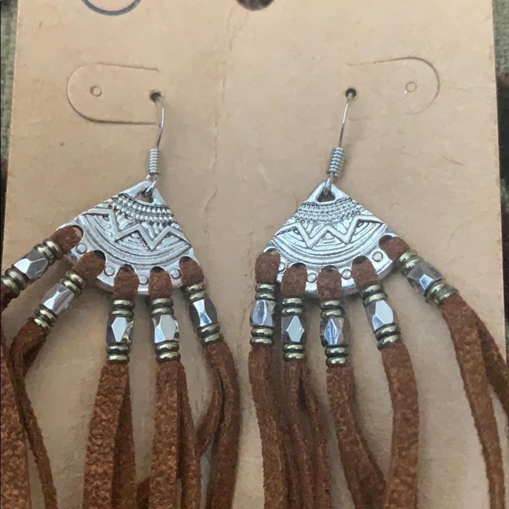 Earth Bound Hyde Tassel Earrings